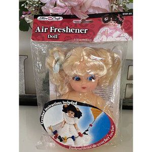 Fibre Craft Air Freshener Doll New Blonde Blue Eyes For Crafts Vintage 5.75" NIB